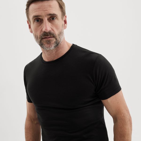 Black Merino wool T-shirt | Tailor Store®